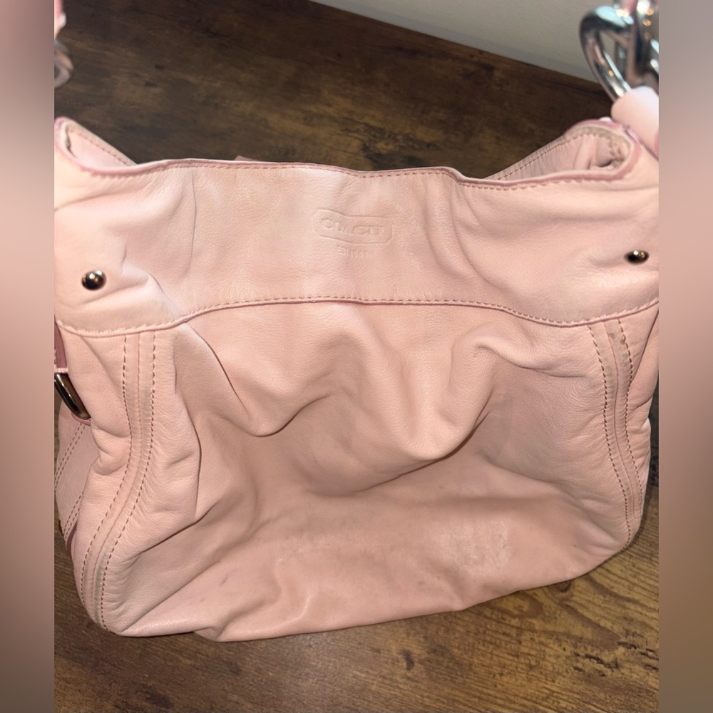Coach Leather Blush Hobo Shoulder Bag - Picture 8 of 16